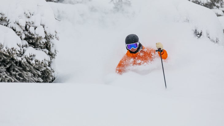 ski test, powder