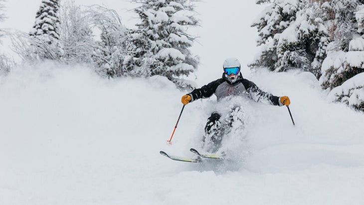 ski test, powder