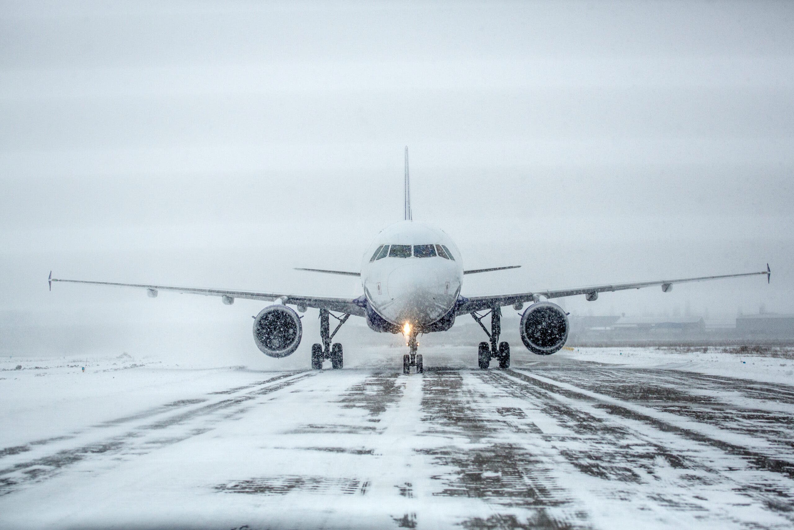 airplane in winter