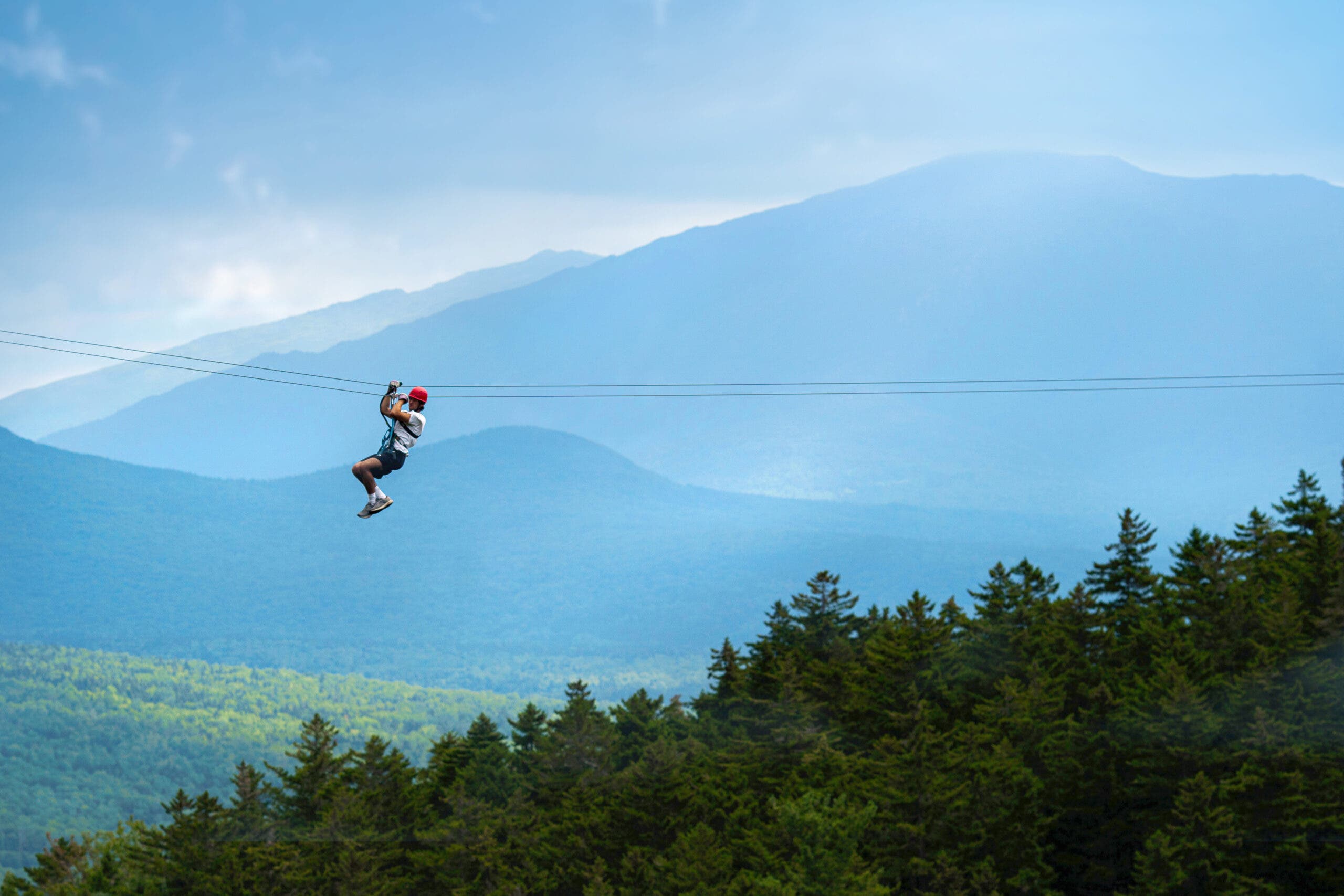 Zip lining at Bretton Woods