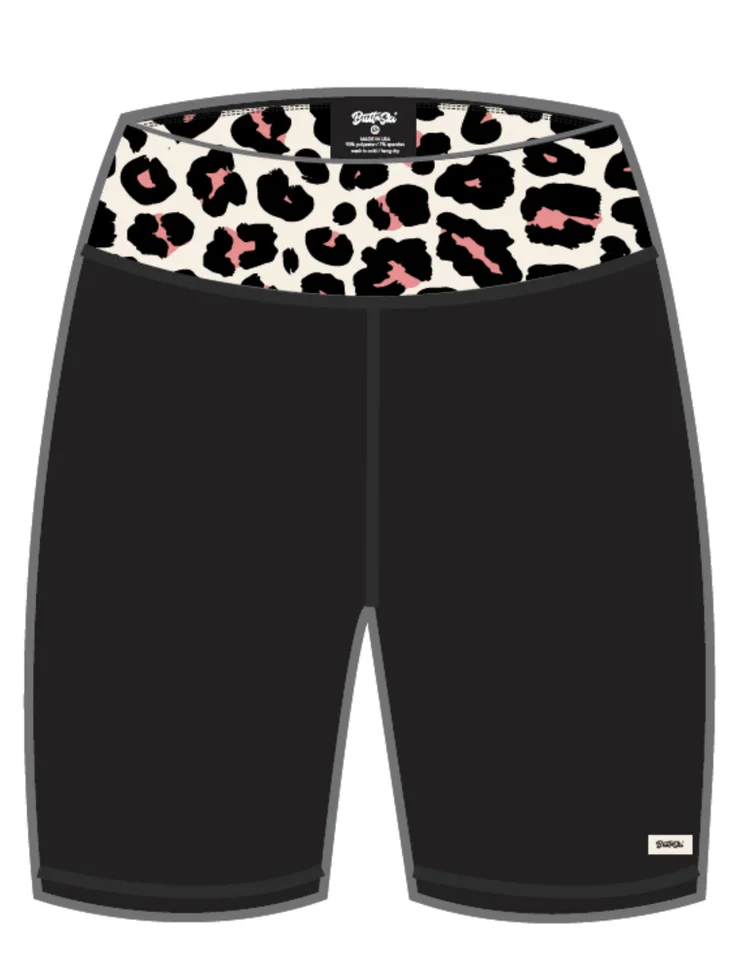 Black and cheetah shorts