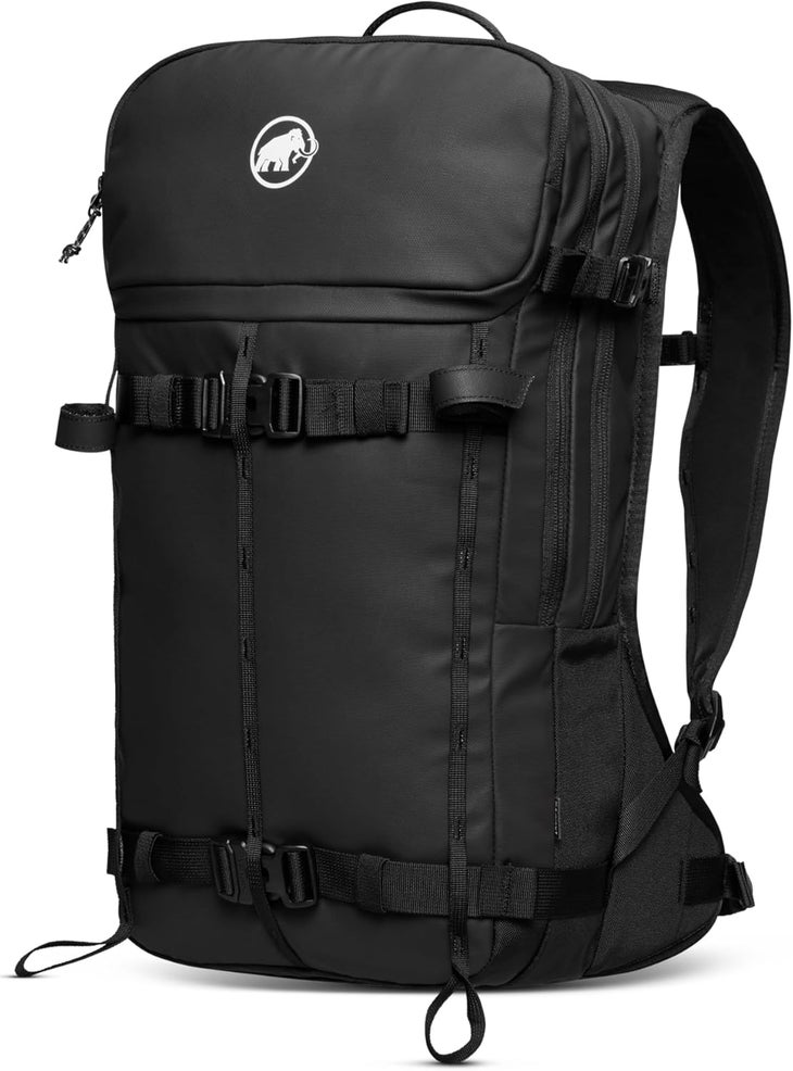 Black ski backpack