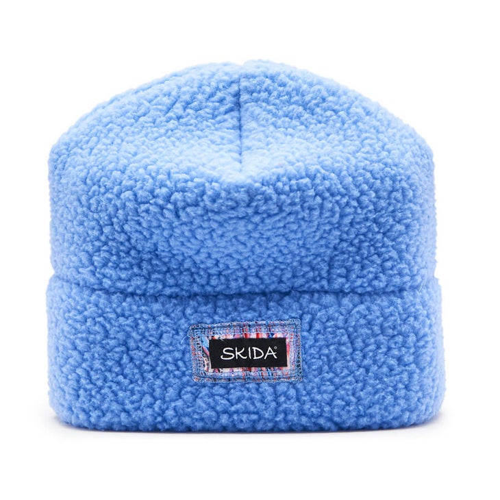 Blue fuzzy hat