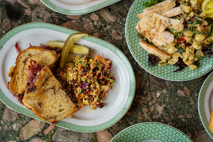 Plate of sandwiches 