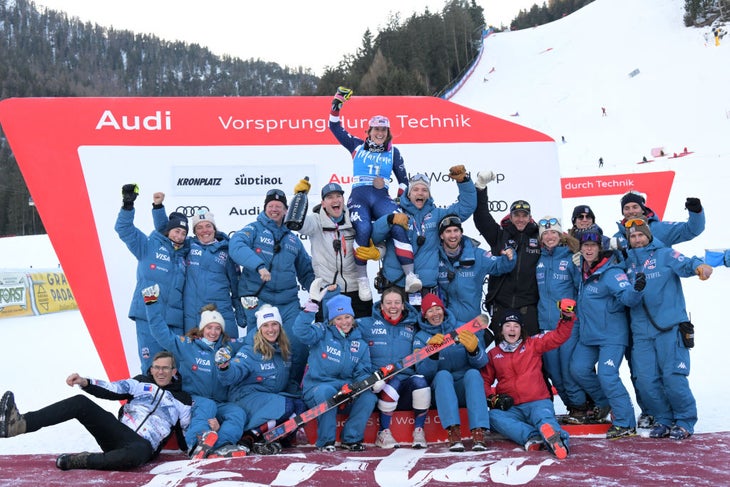 Paula Moltzan credits her team and family support for her breakthrough World Cup podium finish in Kronplatz.