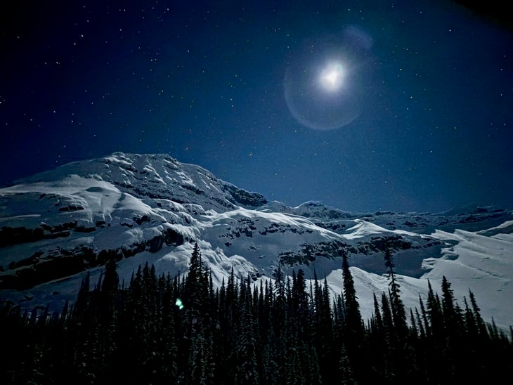 Icefall Lodge nightscape