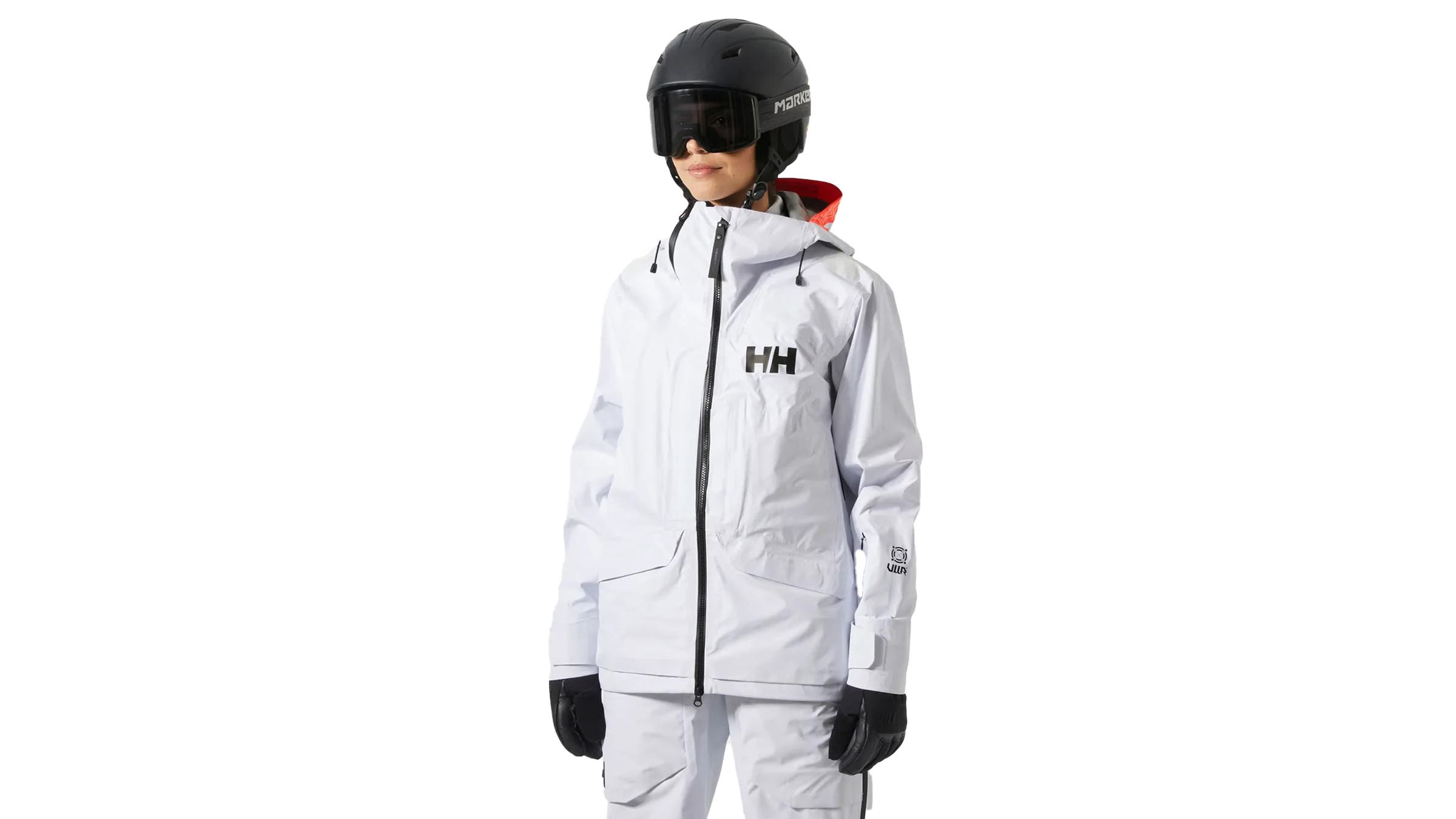 Helly Hansen Ridge Infinity Shell white on white background