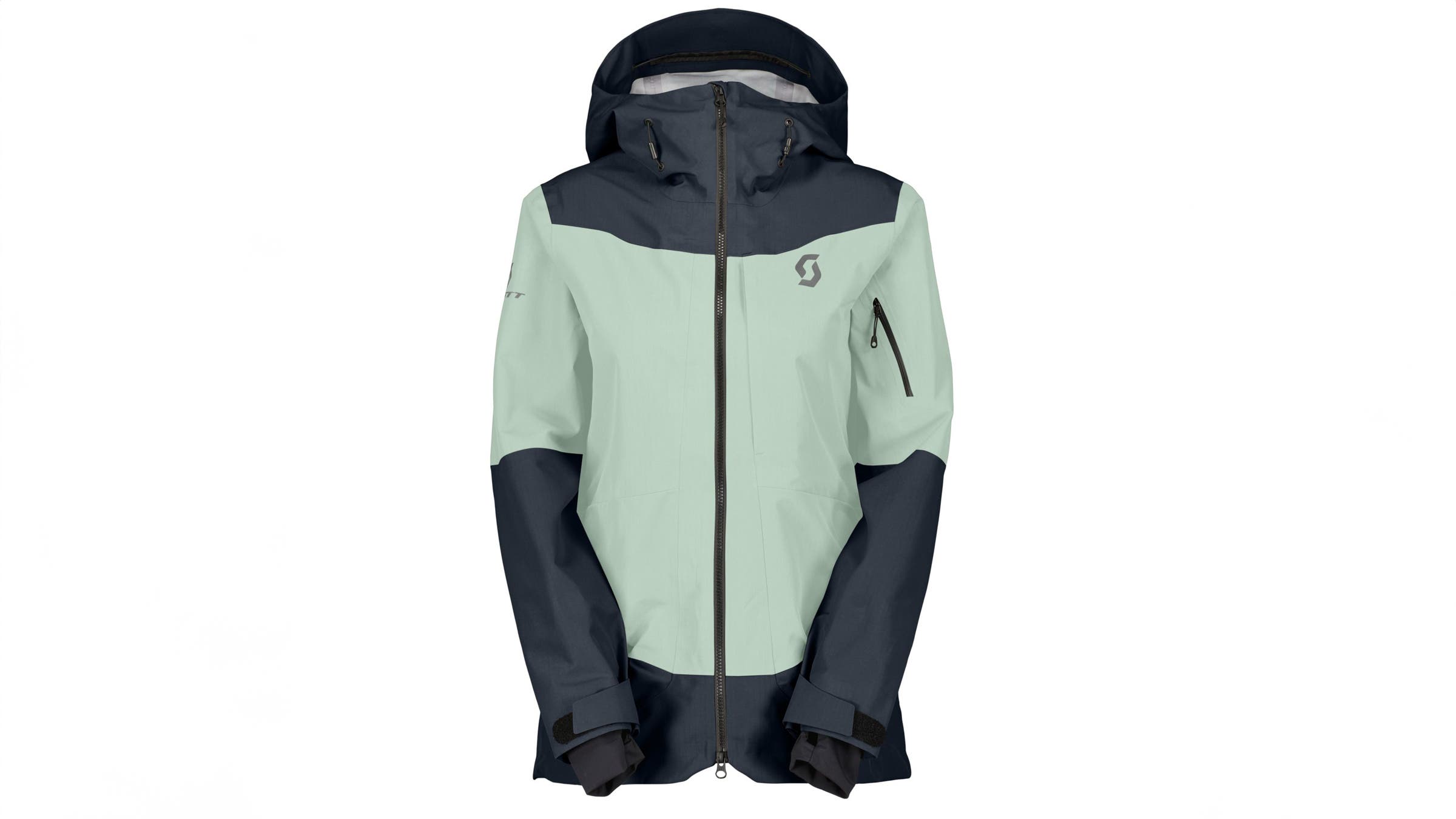 Scott Vertic Ripstop 3L ski jacket green on white background