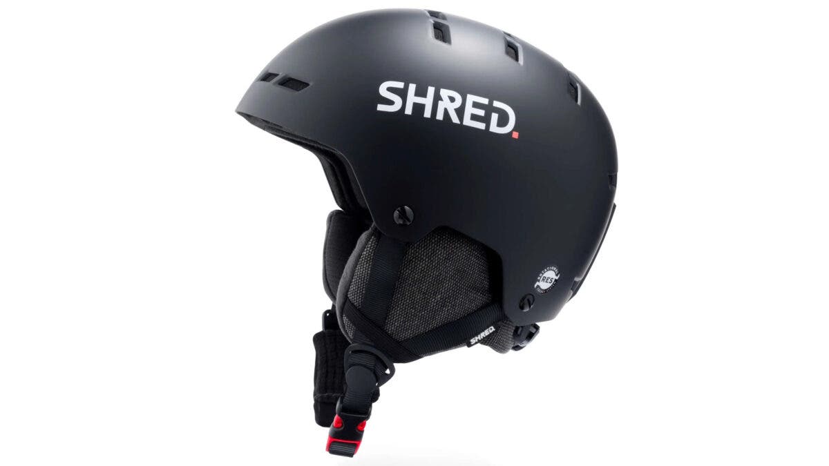 Black Shred Totality Noshock ski helmet on white background