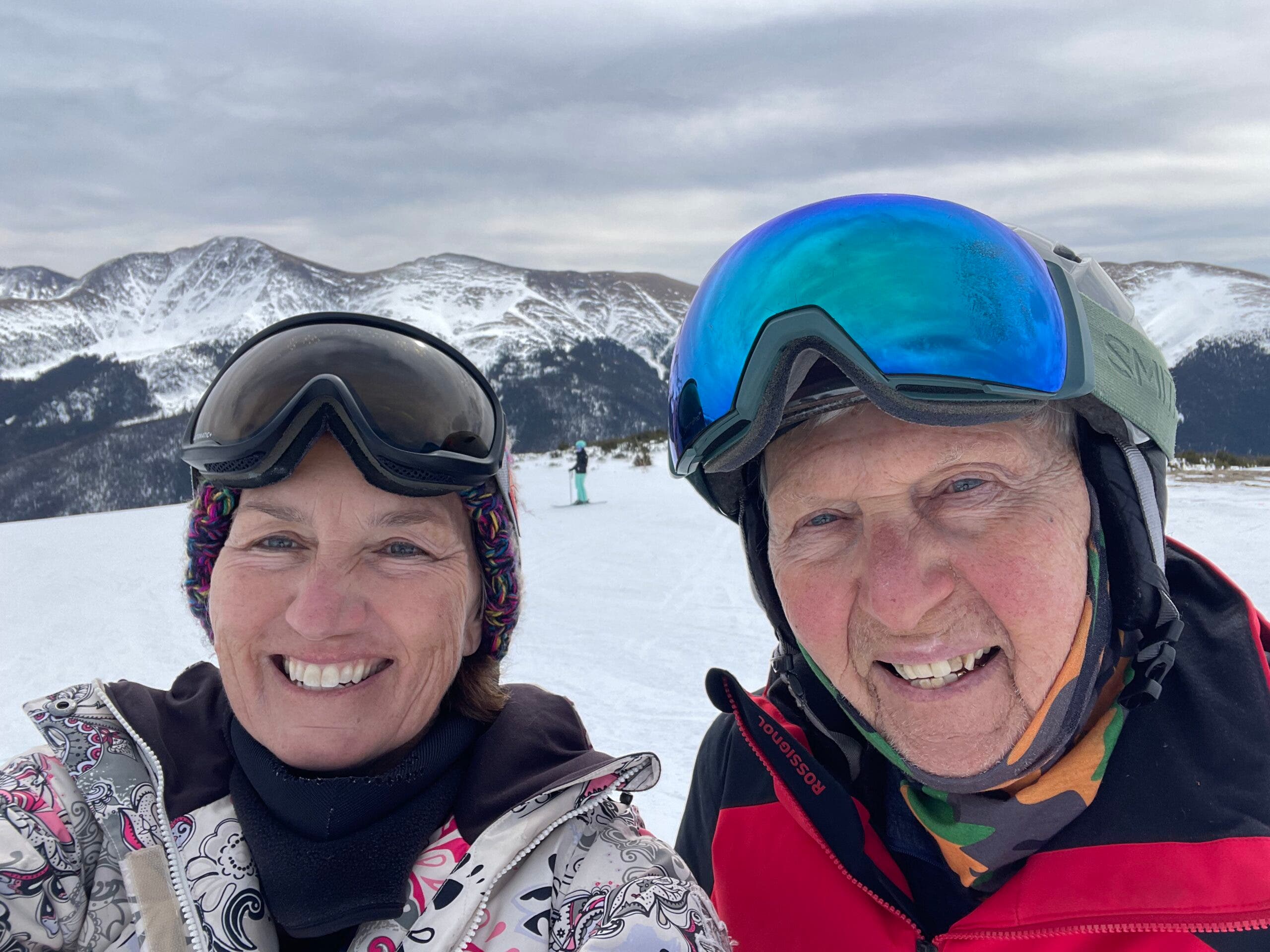 skiing with dad