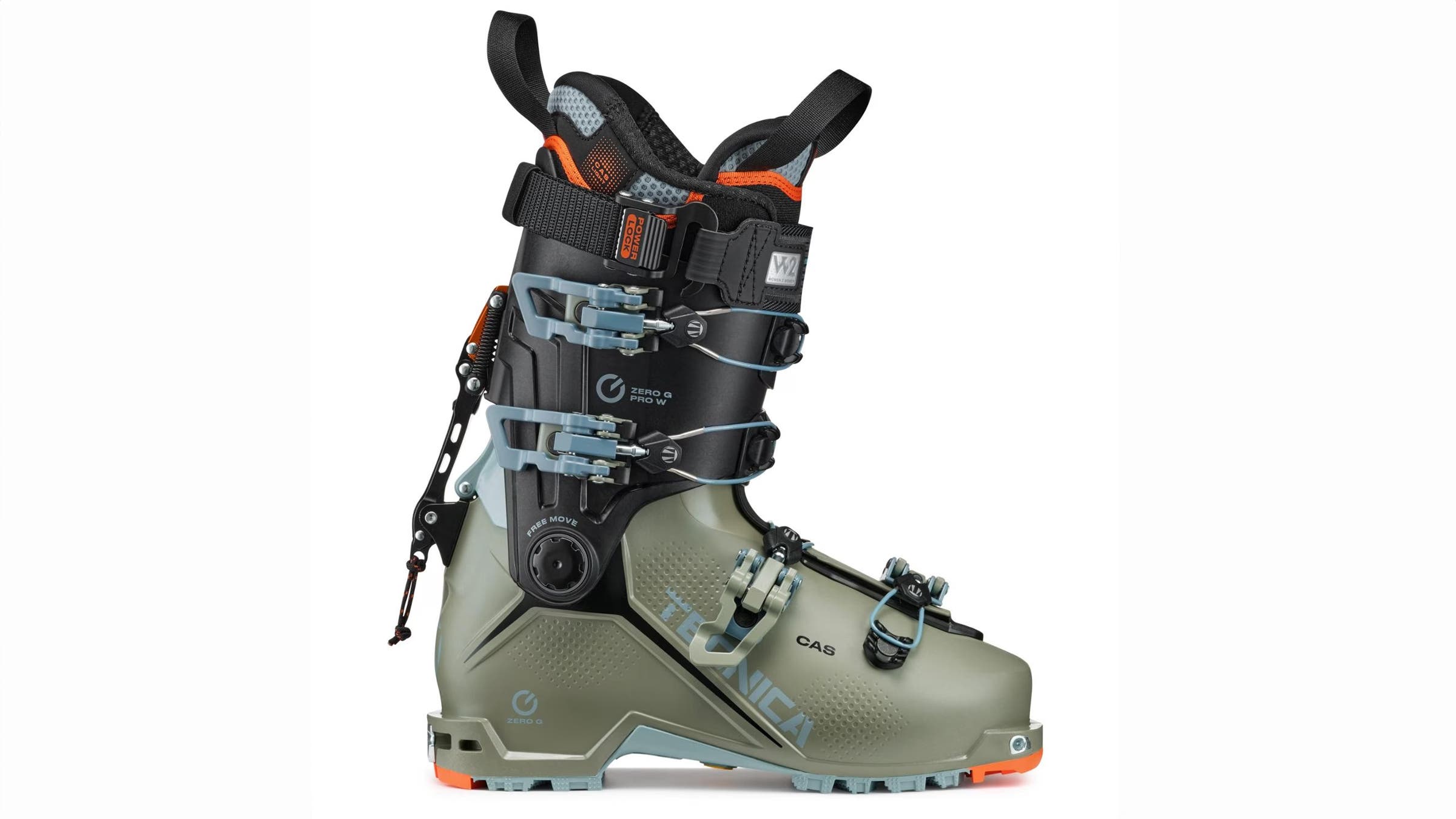 Tecnica Zero G Tour Pro Women's lightweight alpine touring ski boot on white background