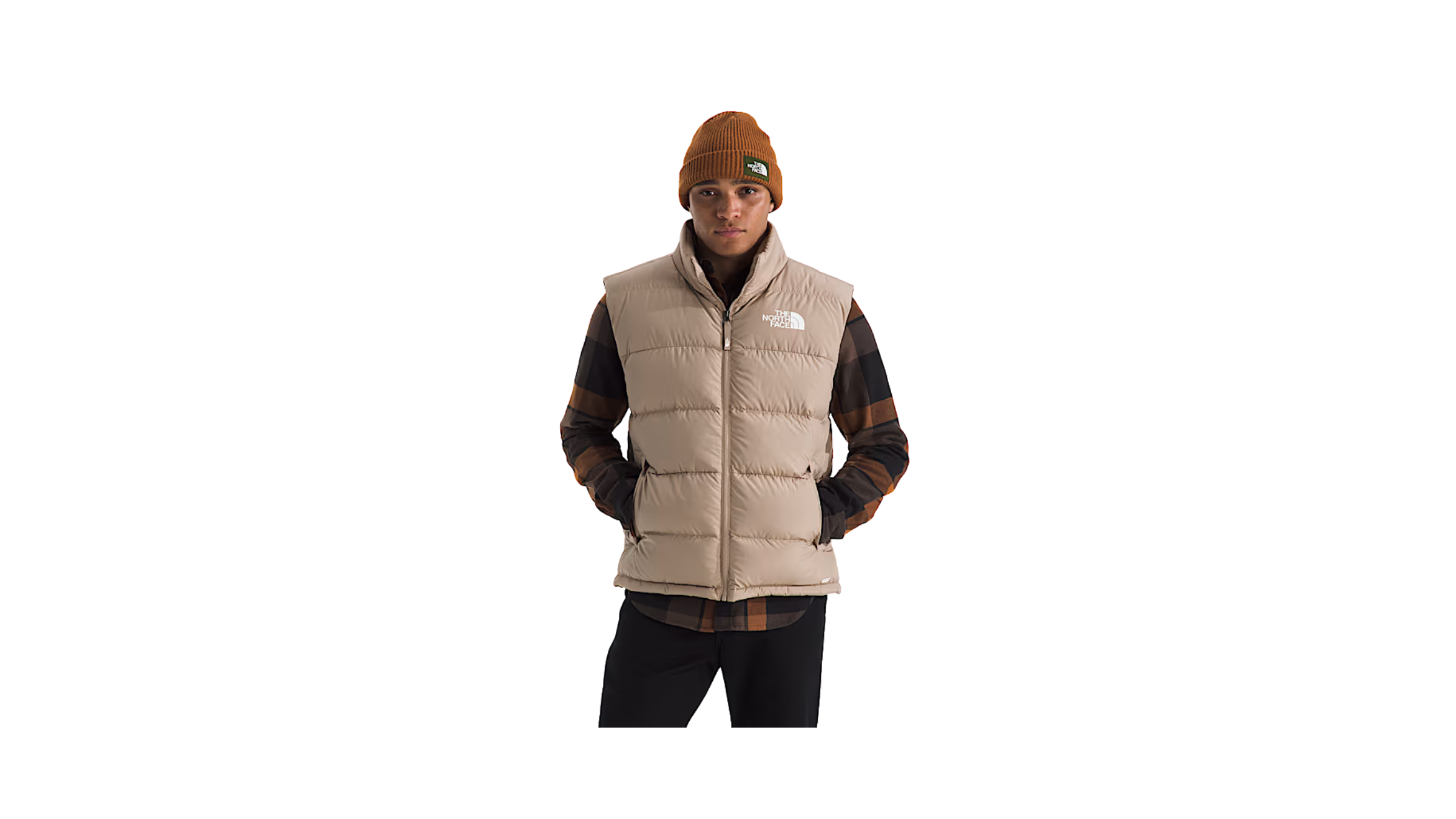 Man wearing a North Face Vest