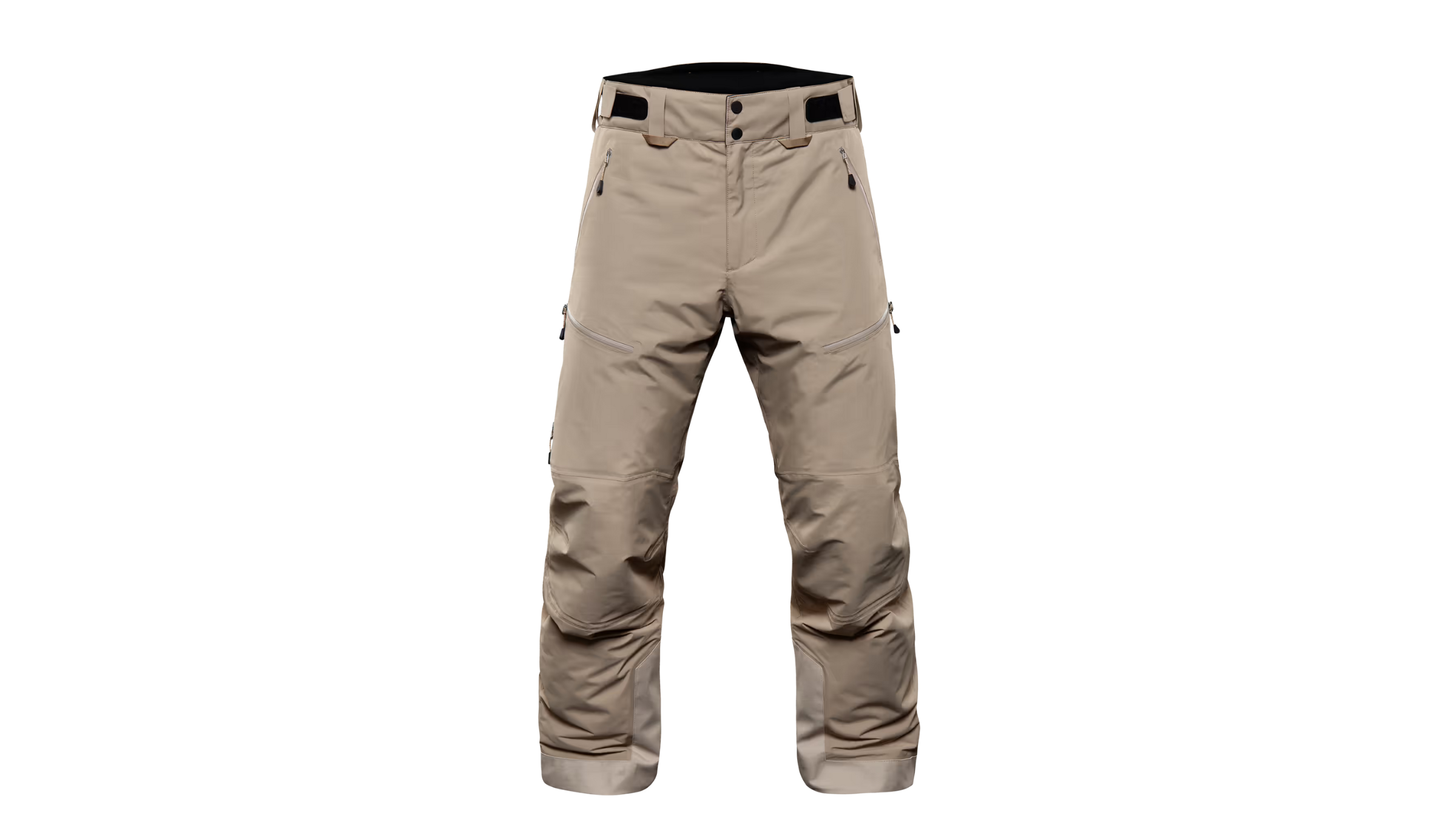 khaki men's ski pants on white background, best men's ski pants
