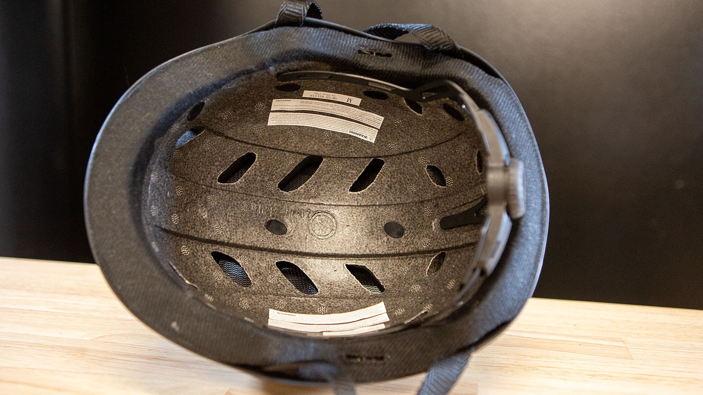 Look at interior of Outdoor Master Kelvin ski helmet protection