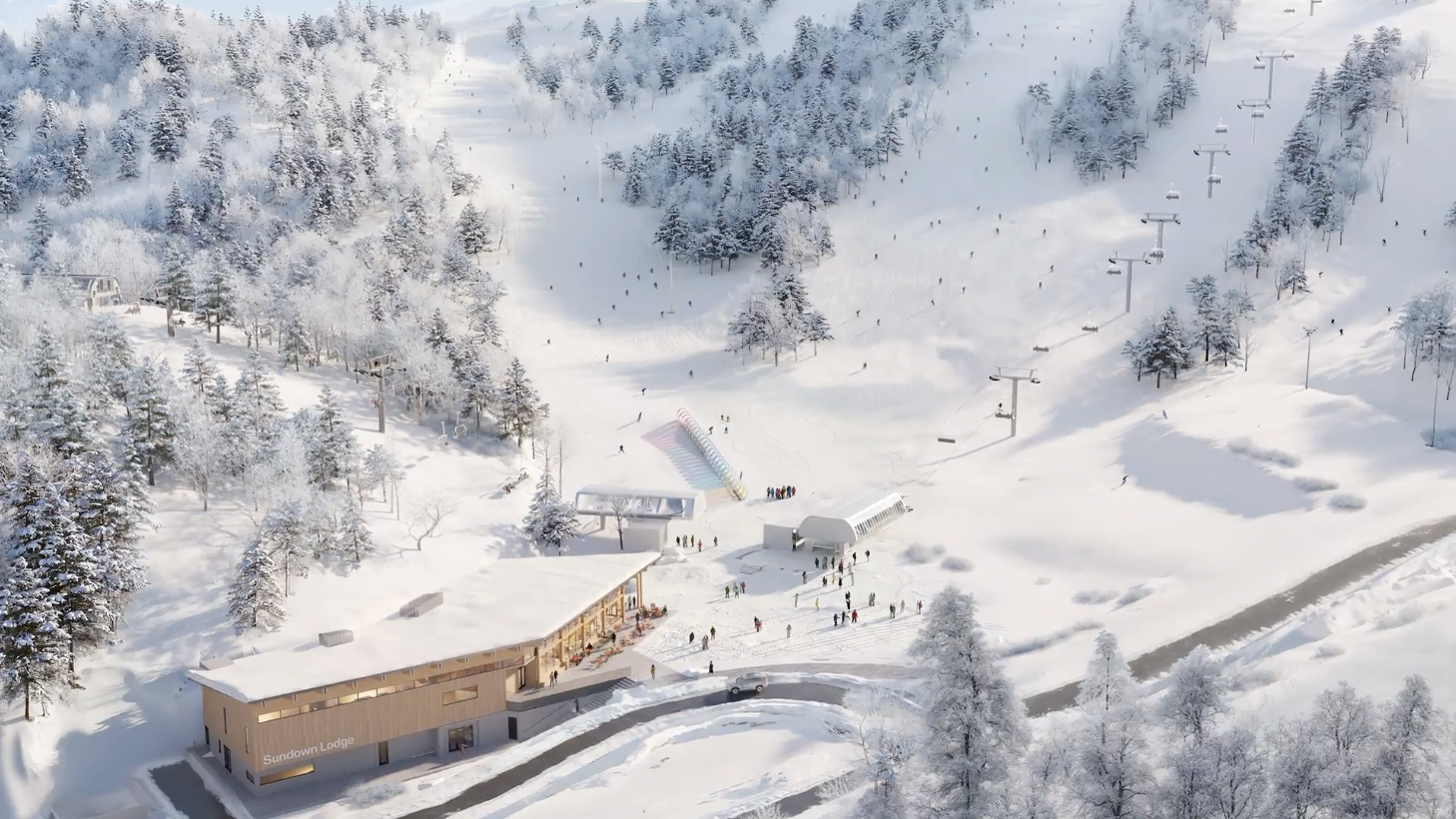 Sundown base lodge rendering