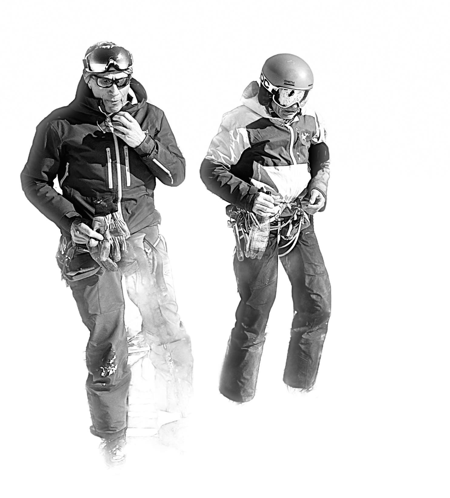 Two men in black and white 