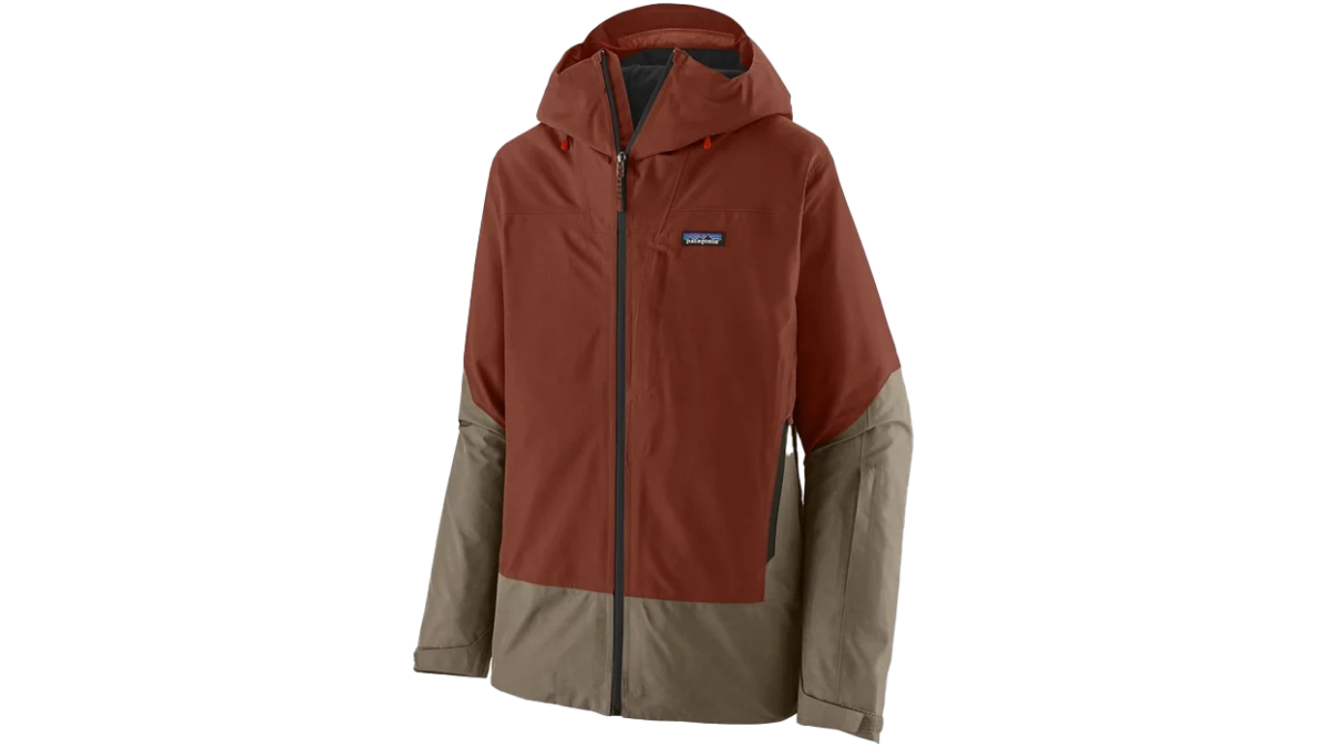 Patagonia Storm Shift men's ski jacket on white background