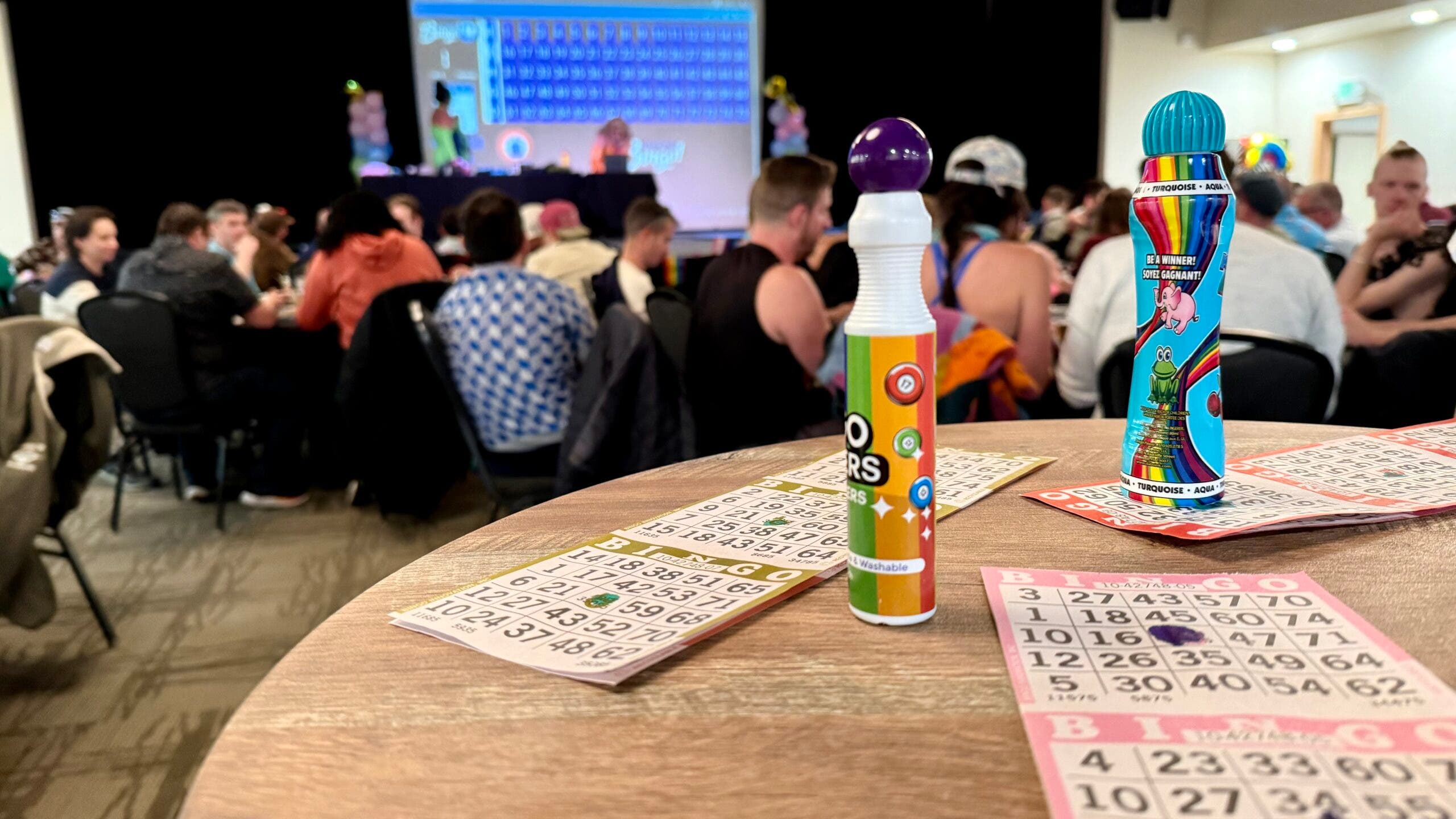 Drag bingo night at Warren Station Center for the Arts brought a full house. 