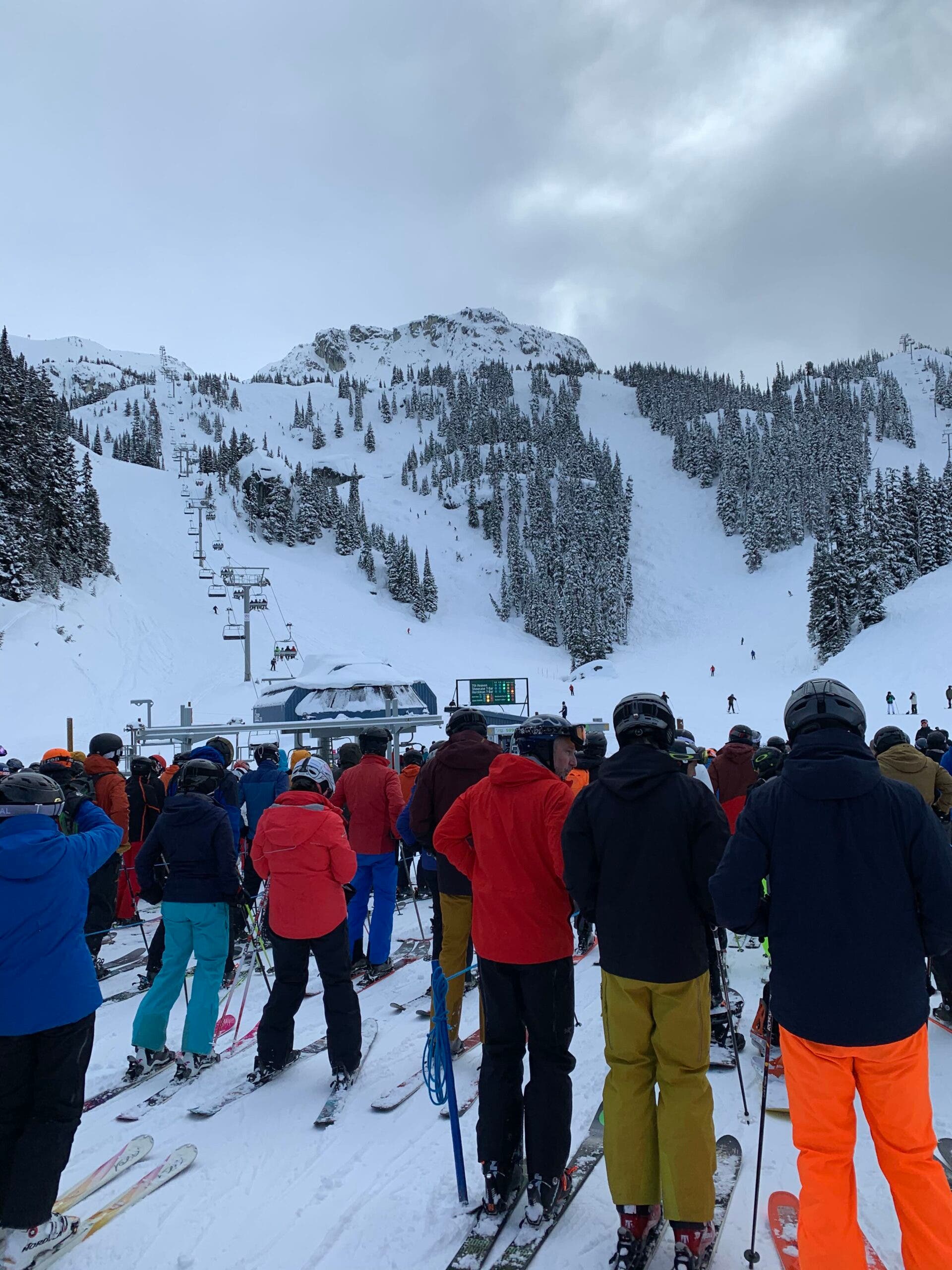 A lift line at Blackcomb Mountain