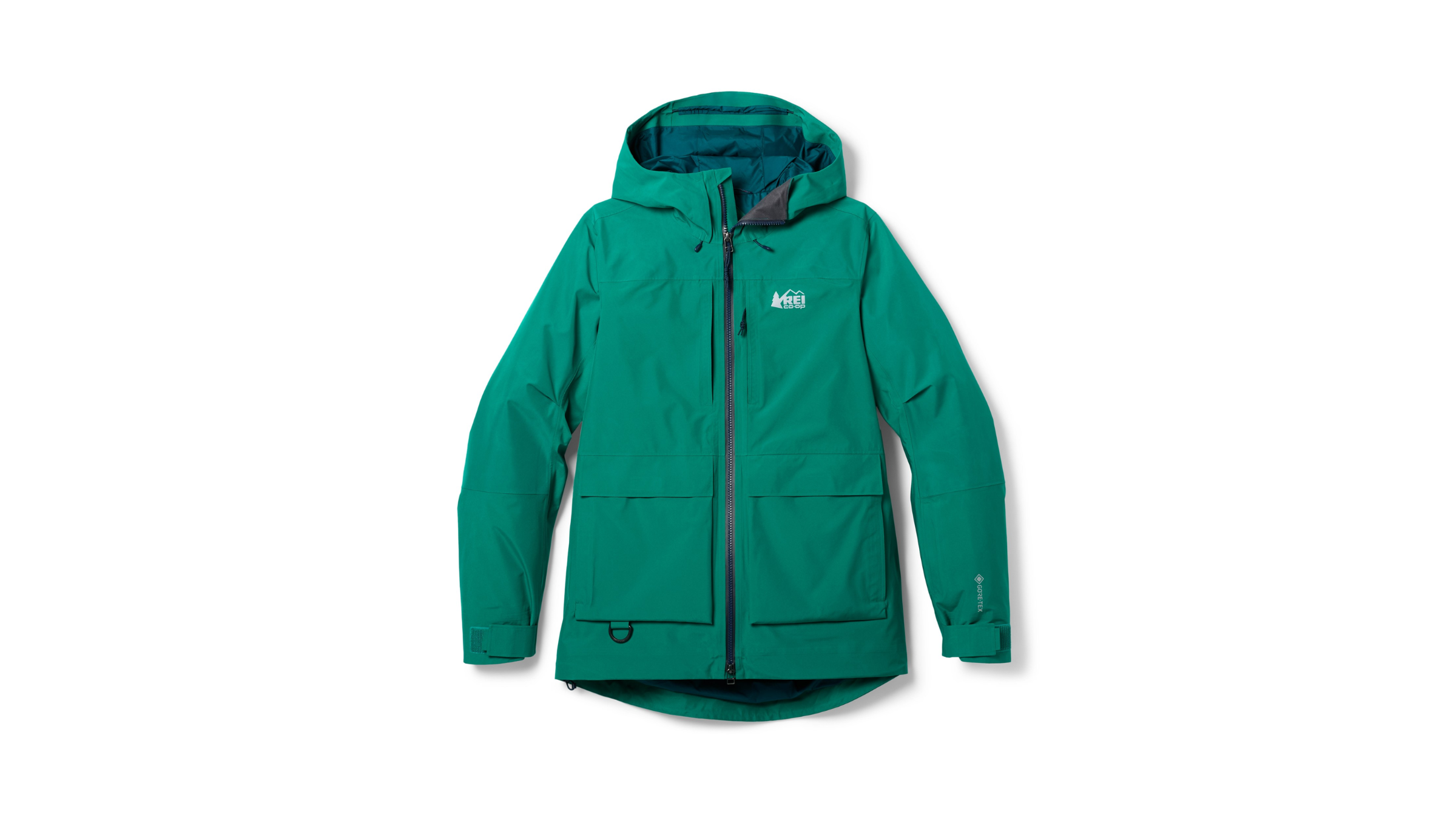 REI green ski jacket shell
